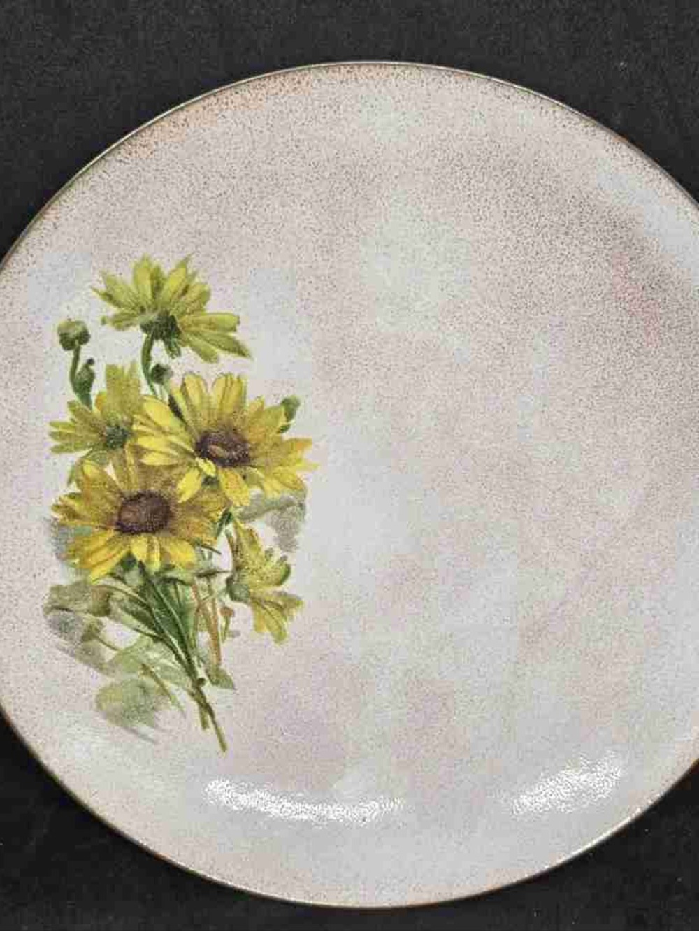 Sunflower Bouquet Decorative Plate - Yellow